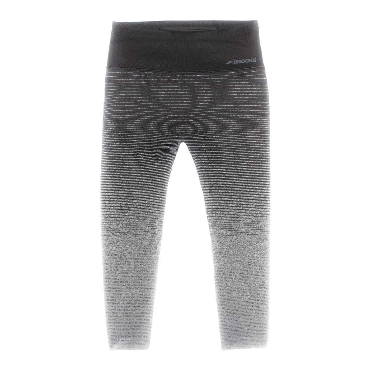 Brooks Streaker Black Grey Shadow Running Capri for Women