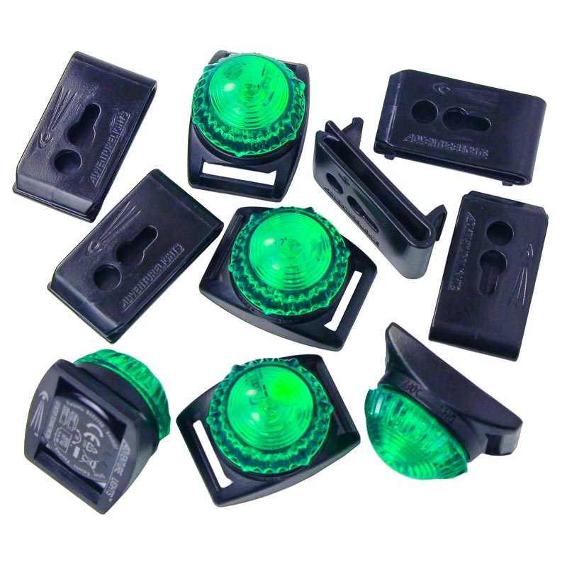 50 PACK - Adventure Lights Guardian LED Expedition Light GREEN - Unpackaged