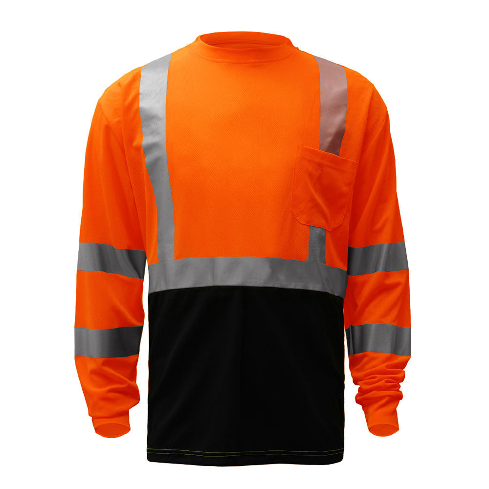 5113/5114 Class 3 Black Bottom Long Sleeve T-Shirt