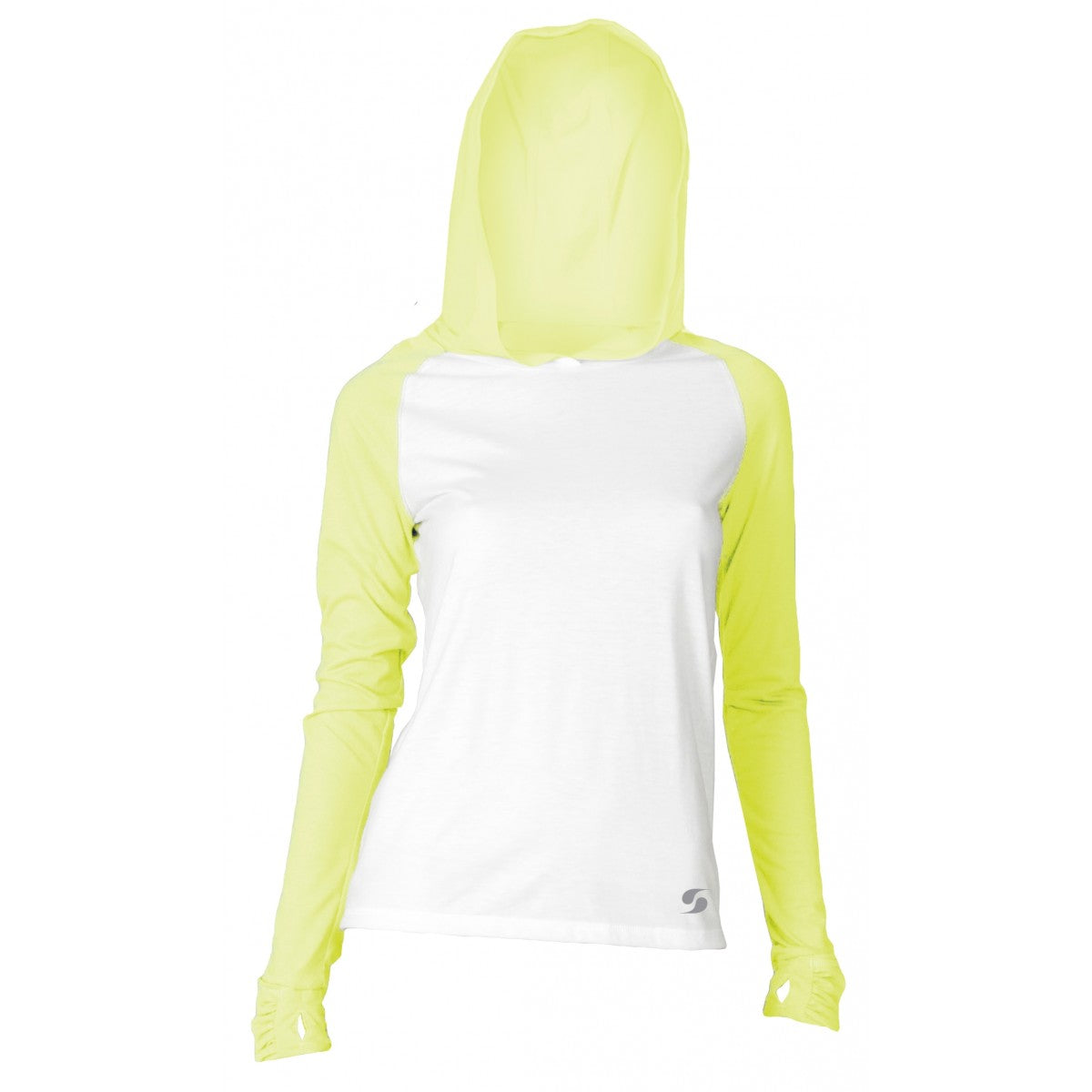 SOFFE JR NO SWEAT COLOR BLOCK HOOD - WHITE/KOOL KIWI