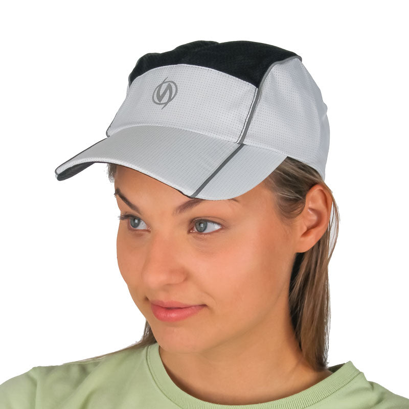 Reflective illumiNITE Mesh Running Cap White