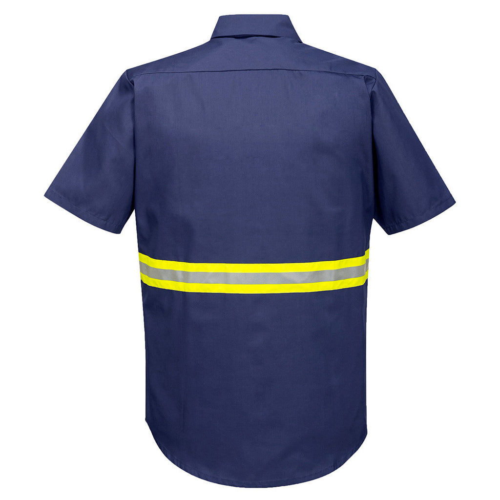 PortWest Iona Xtra Short Sleeve Shirt - NAVY (F124)