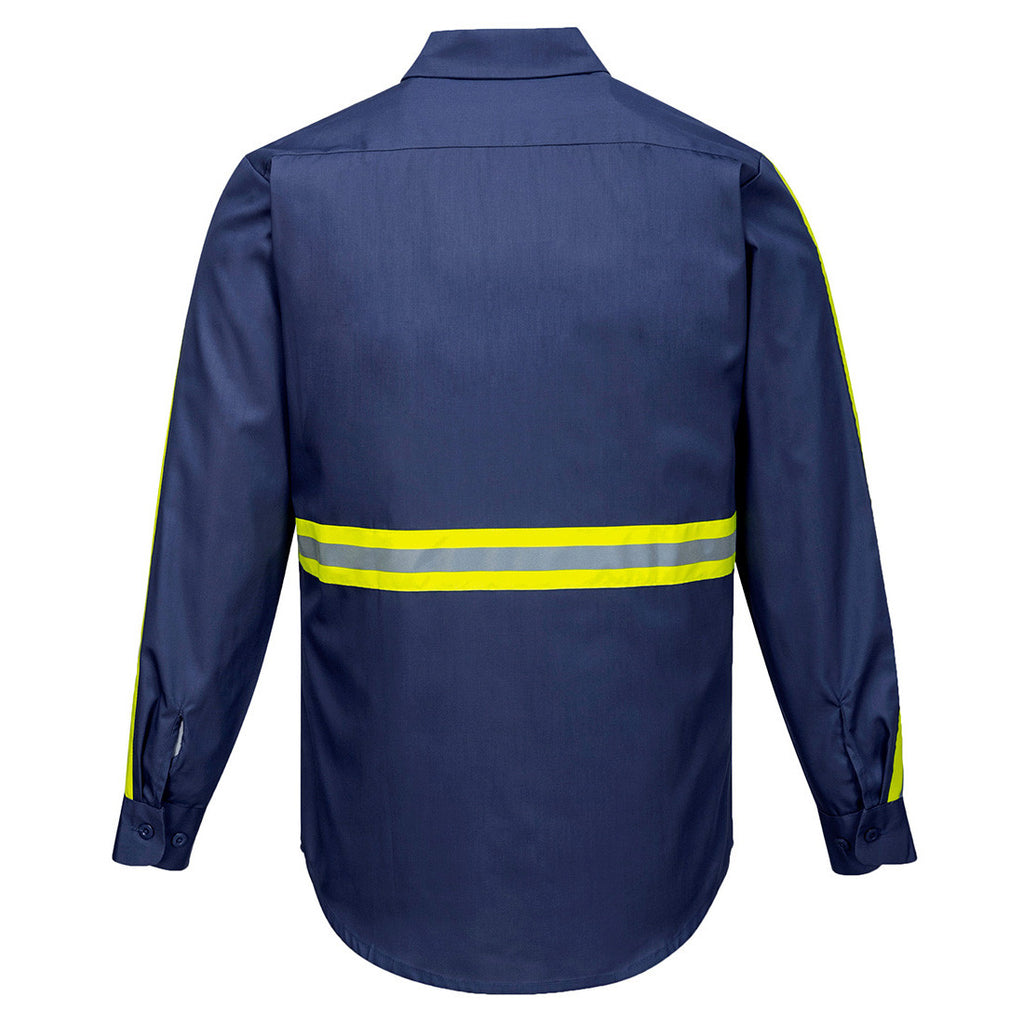 PortWest Iona Xtra Long Sleeve Shirt - NAVY (F125)