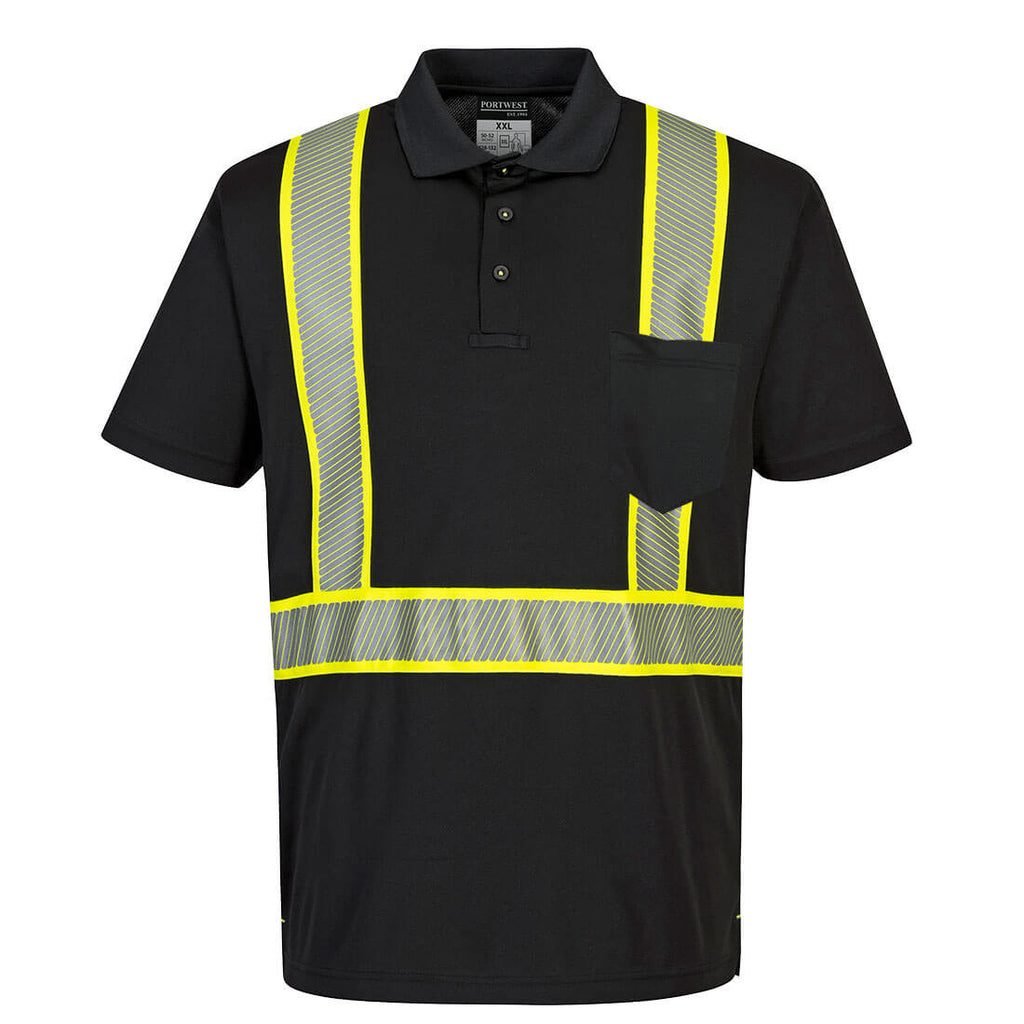 PortWest Iona Plus Polo Shirt - BLACK (F140)