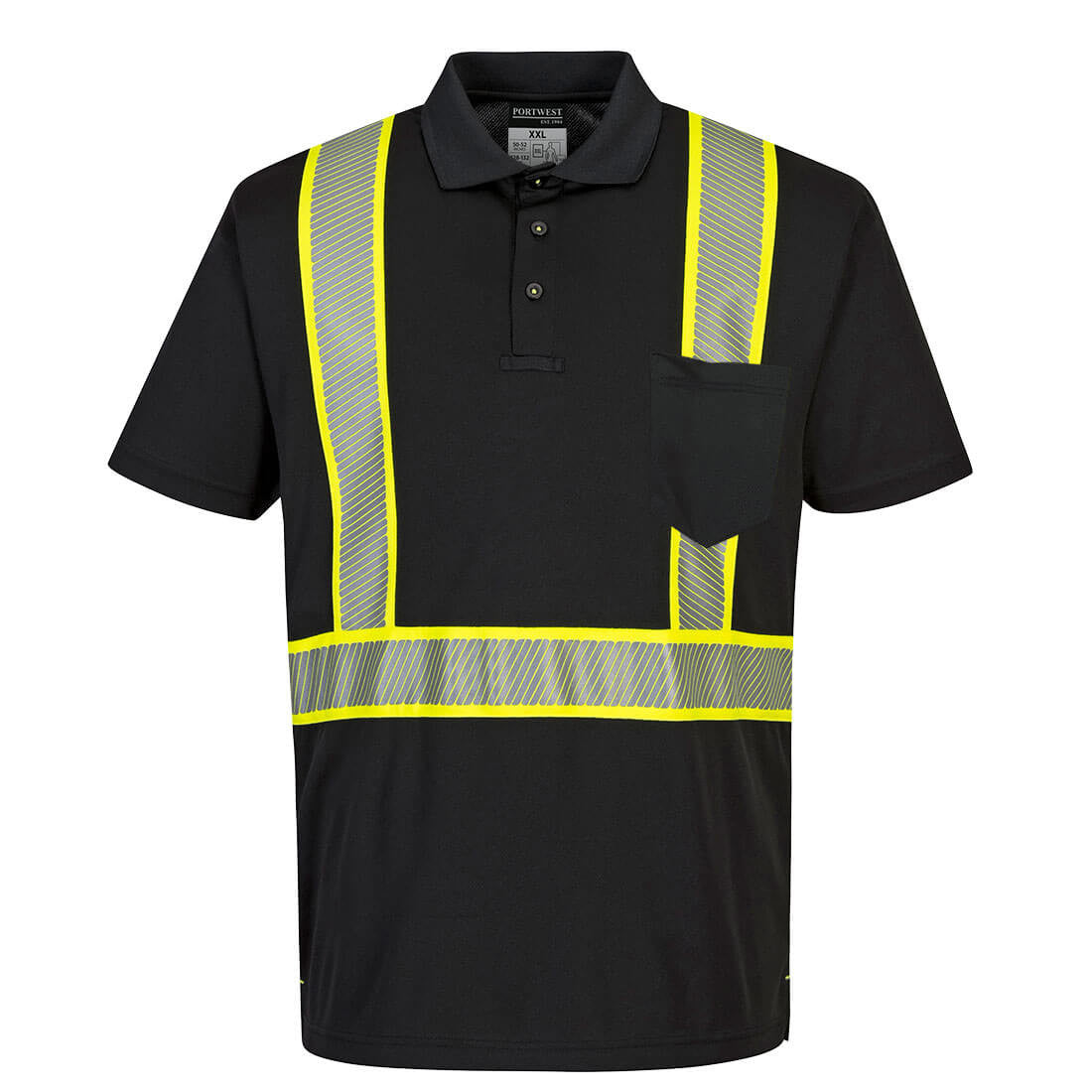PortWest Iona Plus Polo Shirt - BLACK (F140)