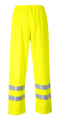 Portwest Sealtex Flame Hi-Vis Pants: Front View Yellow