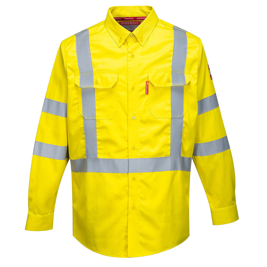 PortWest Bizflame 88/12 FR Hi-Vis Shirt - YELLOW (FR95)