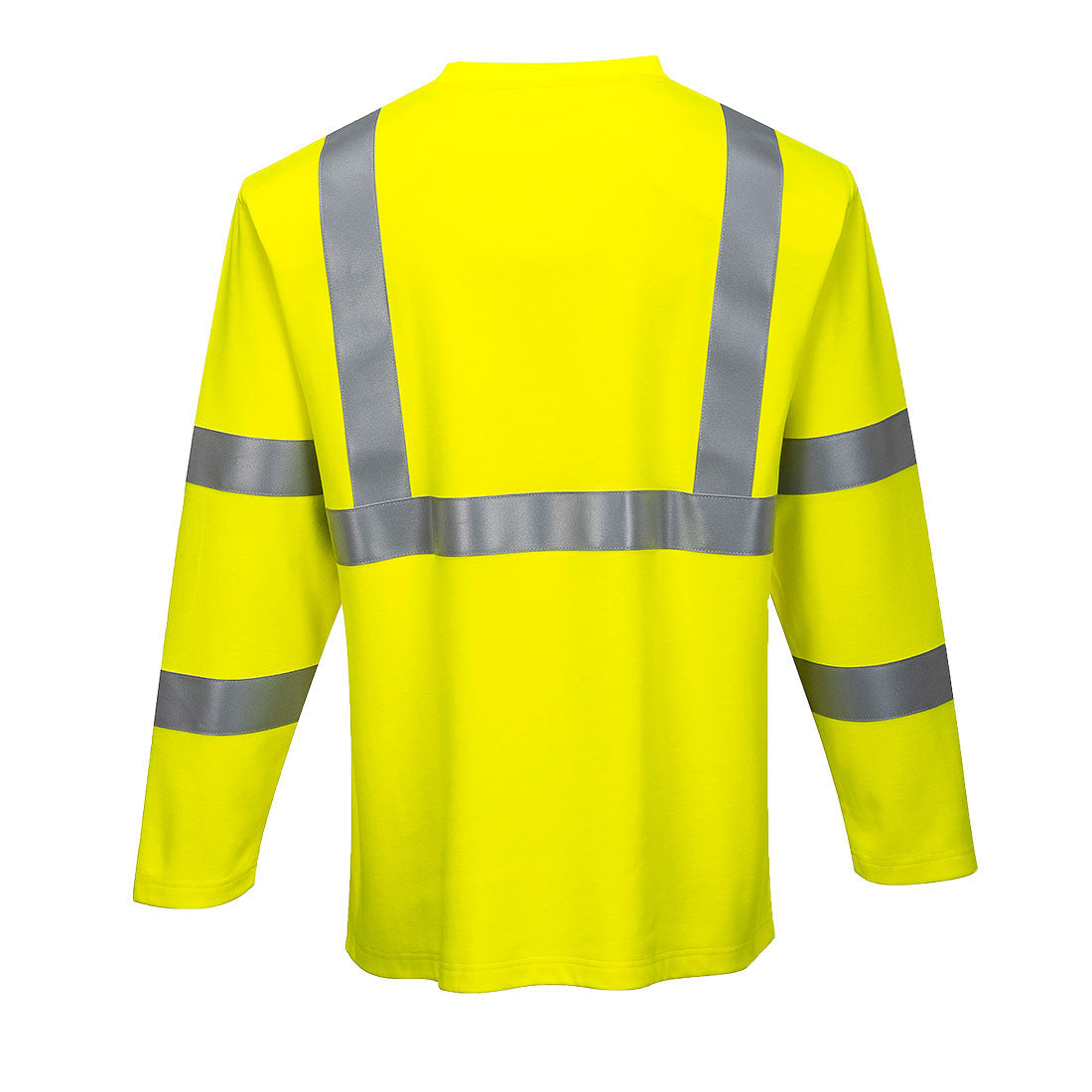 PortWest FR Hi-Vis Long Sleeve T-Shirt - YELLOW (FR96)