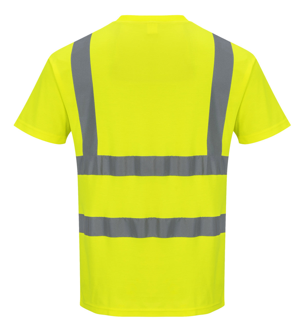 Portwest Cotton Comfort Short Sleeved T-Shirt - SET OF TWO: Back View Yellow