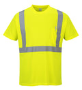 Portwest Hi- Vis Pocket T-Shirt - SET OF TWO : Front View Yellow