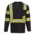 PortWest Iona Plus Long Sleeve T-Shirt - BLACK (S346)