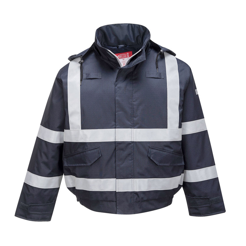 PortWest Bizflame Rain FR Bomber Jacket - NAVY (S783)