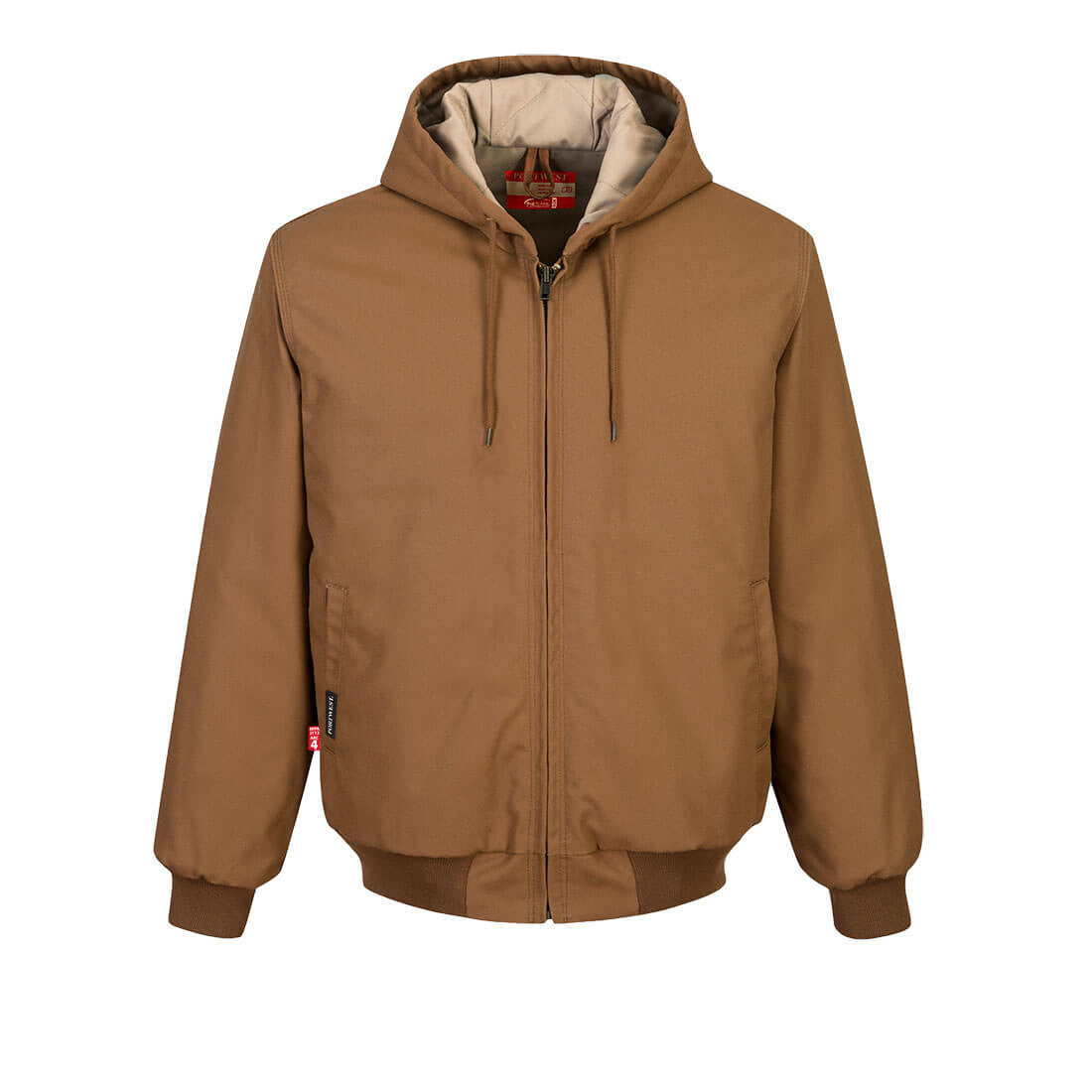 PortWest Flame Resistant Duck Quilt Lined Jacket - BROWN (UFR48)