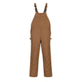 PortWest Flame Resistant Duck Quilt Lined Bib Overall - BROWN (UFR49)
